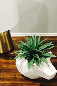 Geometric table decor with faux plant from the Home Decor selection of Target